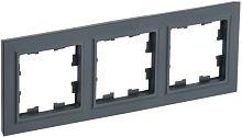 Рамка универсальная IEK Brite РУ-3-БрГ 3-м. графит картинка